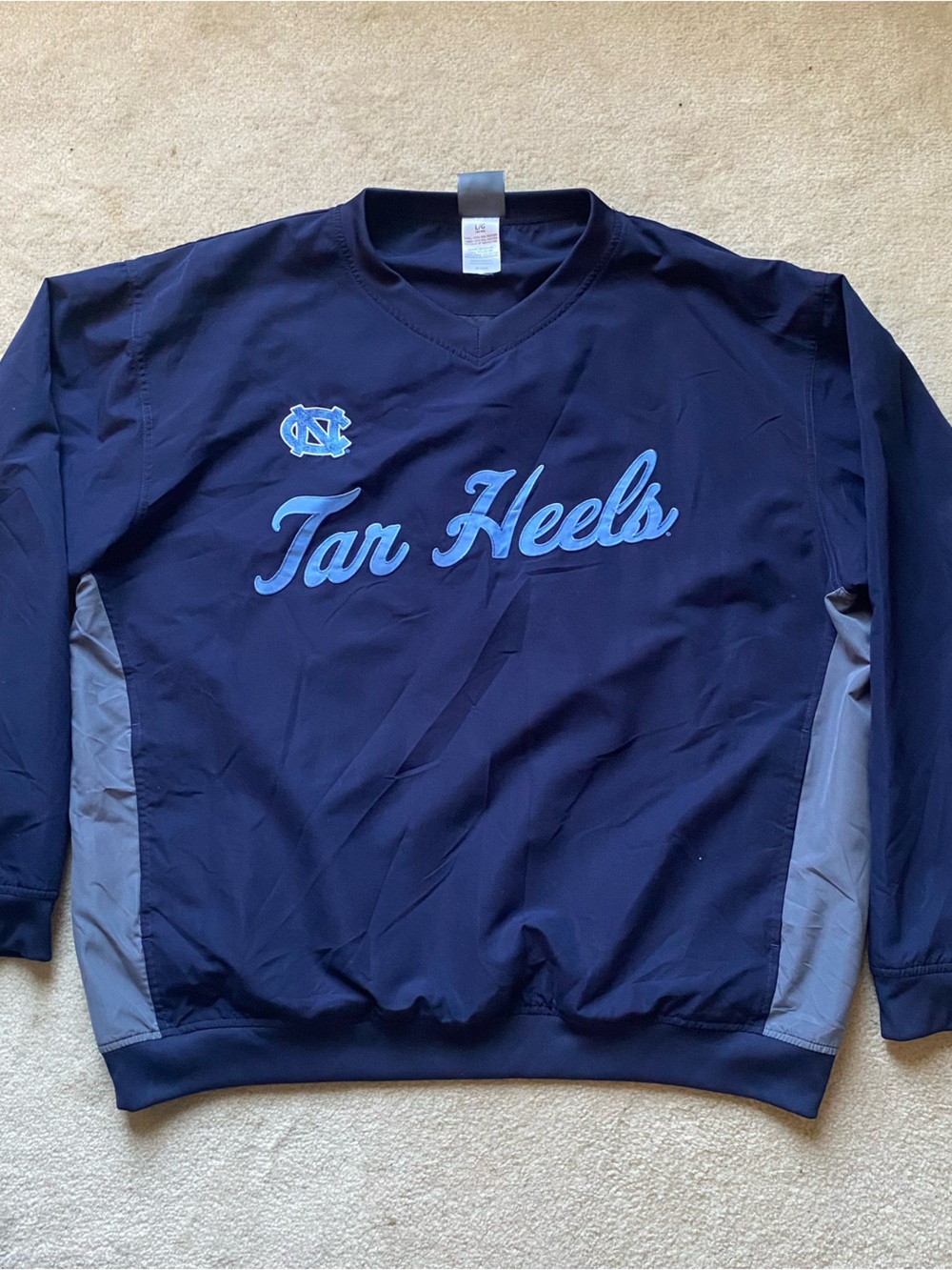 UNC North Carolina Tar Heels Windbreaker Pullover Men’s Size L Knights Apparel